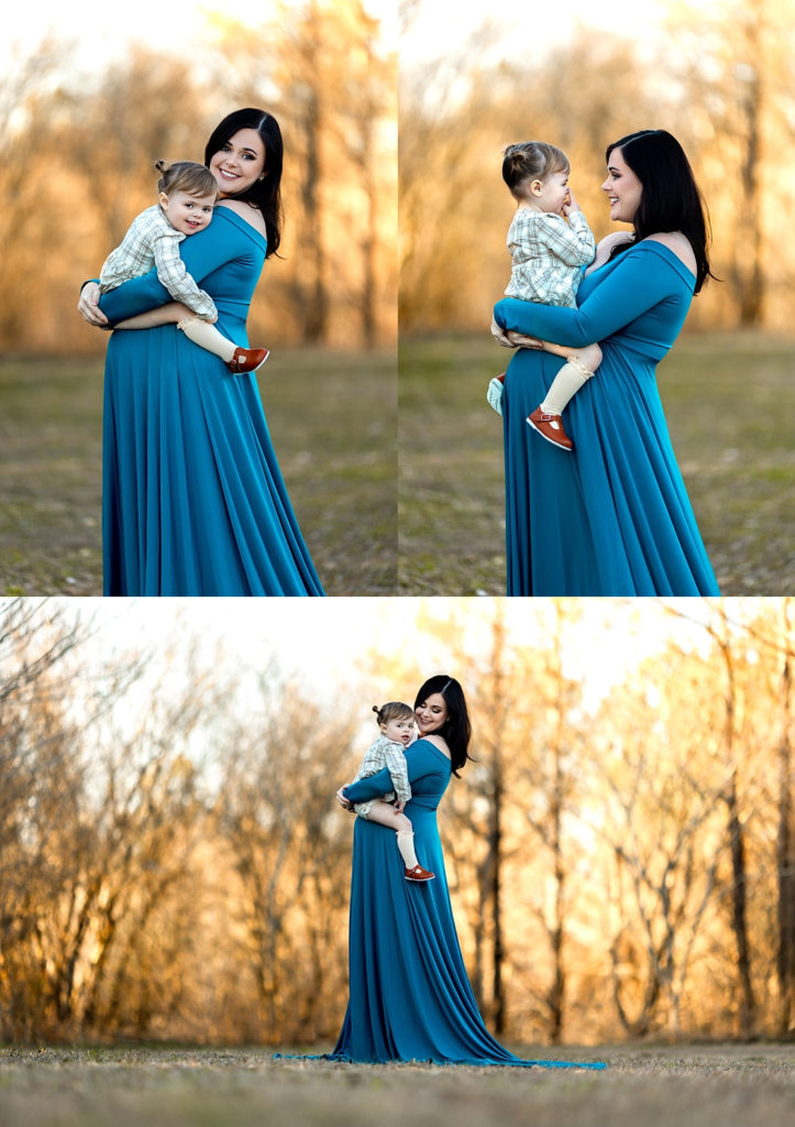 This maternity photo session was done in Trussville, AL. Portions of the shoot were done in an old parking lot at sunset!