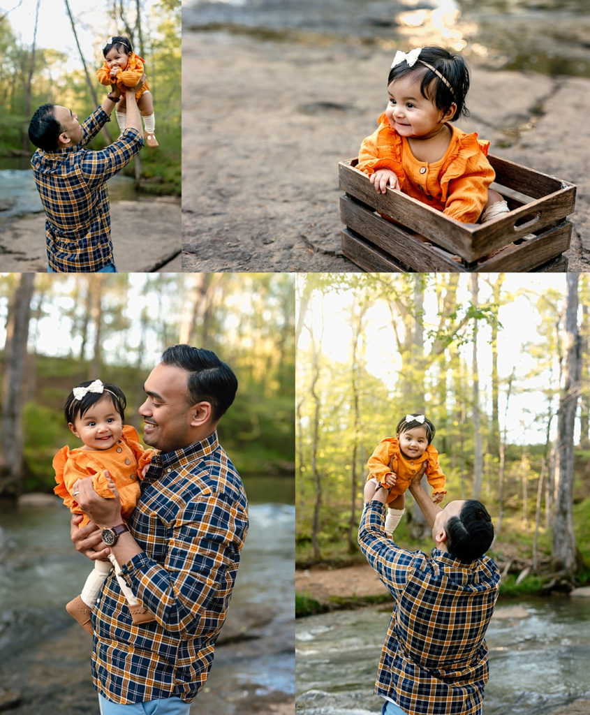 Dad and baby at family photoshoot in Birmingham